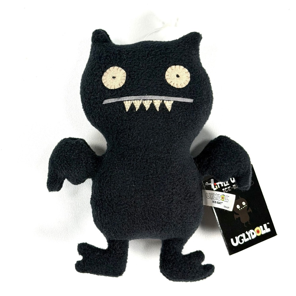 Uglydoll‎ Little Uglys Ice-Bat Plush Toy Small Black Monster Goth